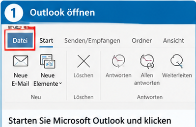 Bild zu Schritt 1: Outlook öffnen